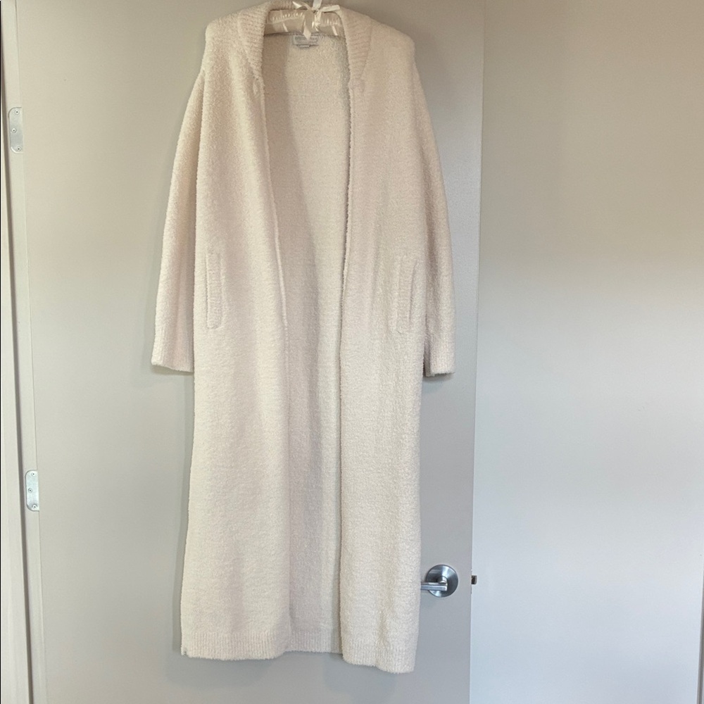 Barefoot Dreams CozyChic Cream Full Zip V-neck Lounger